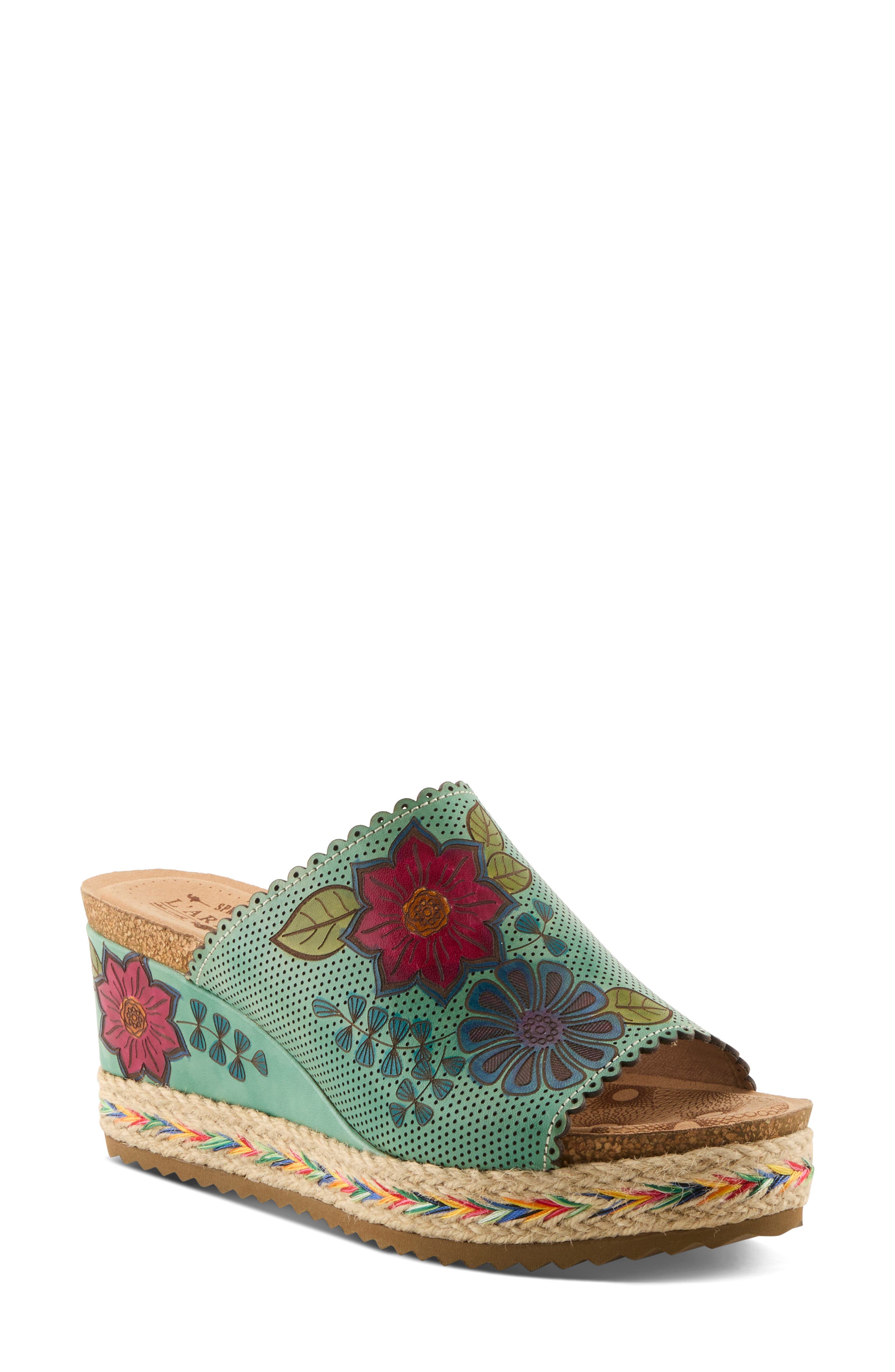 L'Artiste by Spring Step Delraybeach Platform Wedge Sandal, Main, color, 