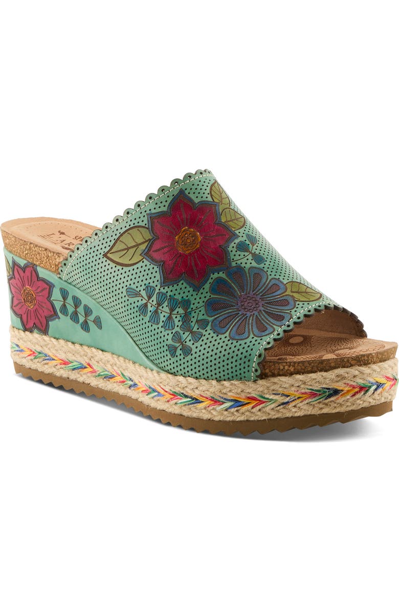 L'Artiste by Spring Step Delraybeach Platform Wedge Sandal, Main, color,