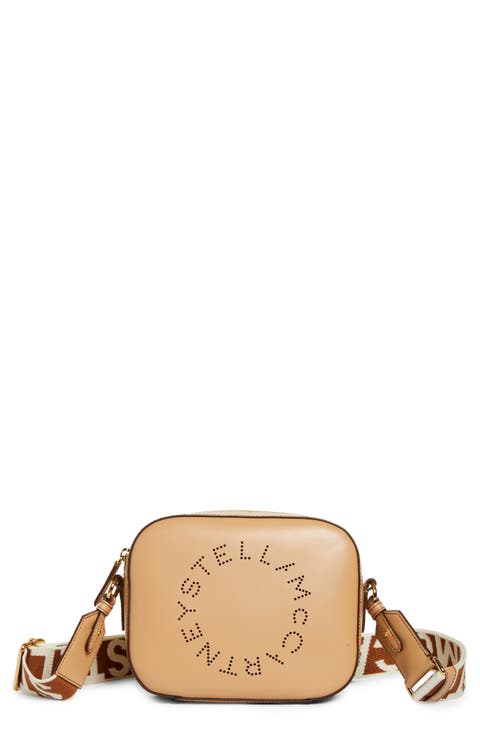 Small Perforated Logo Faux Leather Camera Bag