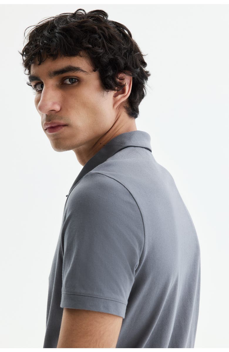 H&M Coolmax<sup>®</sup> Slim Fit Polo Shirt, Alternate, color, Gray
