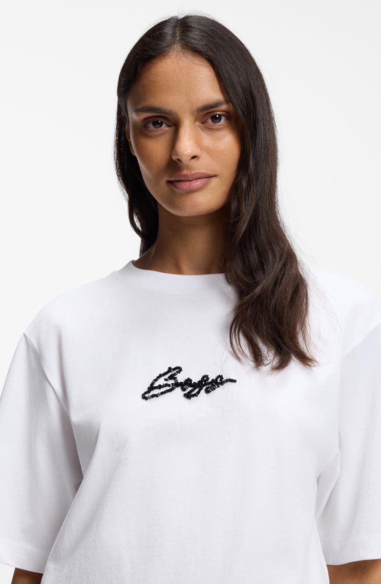 BOSS Orange Cotton Tee, Alternate, color, White