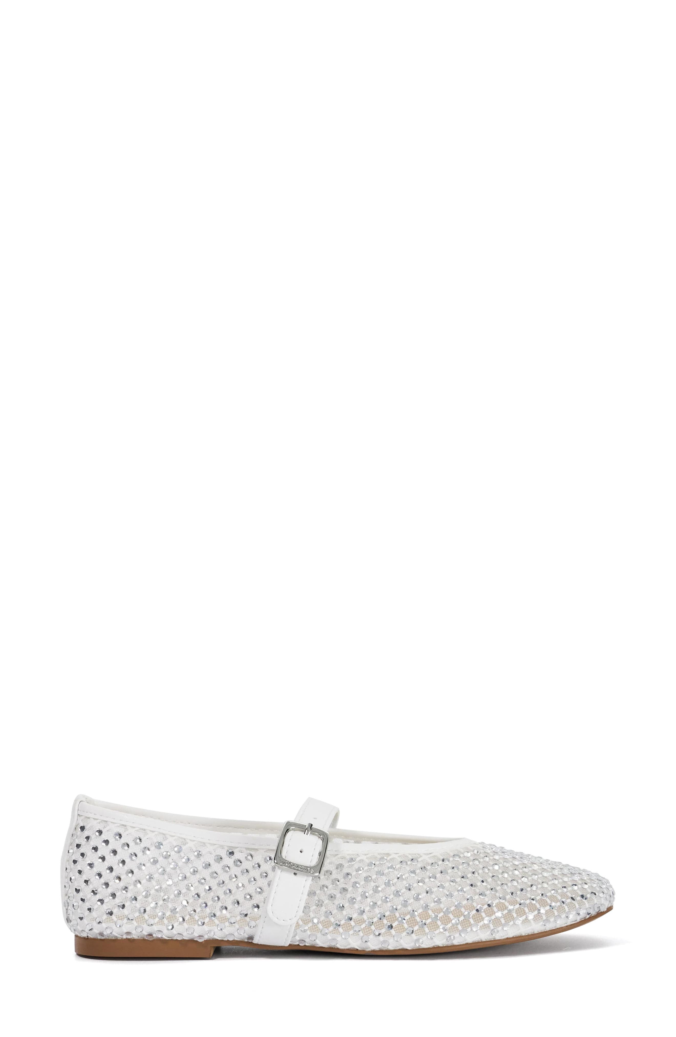 Dune London Haislee Mary Jane Flat, Alternate, color, White