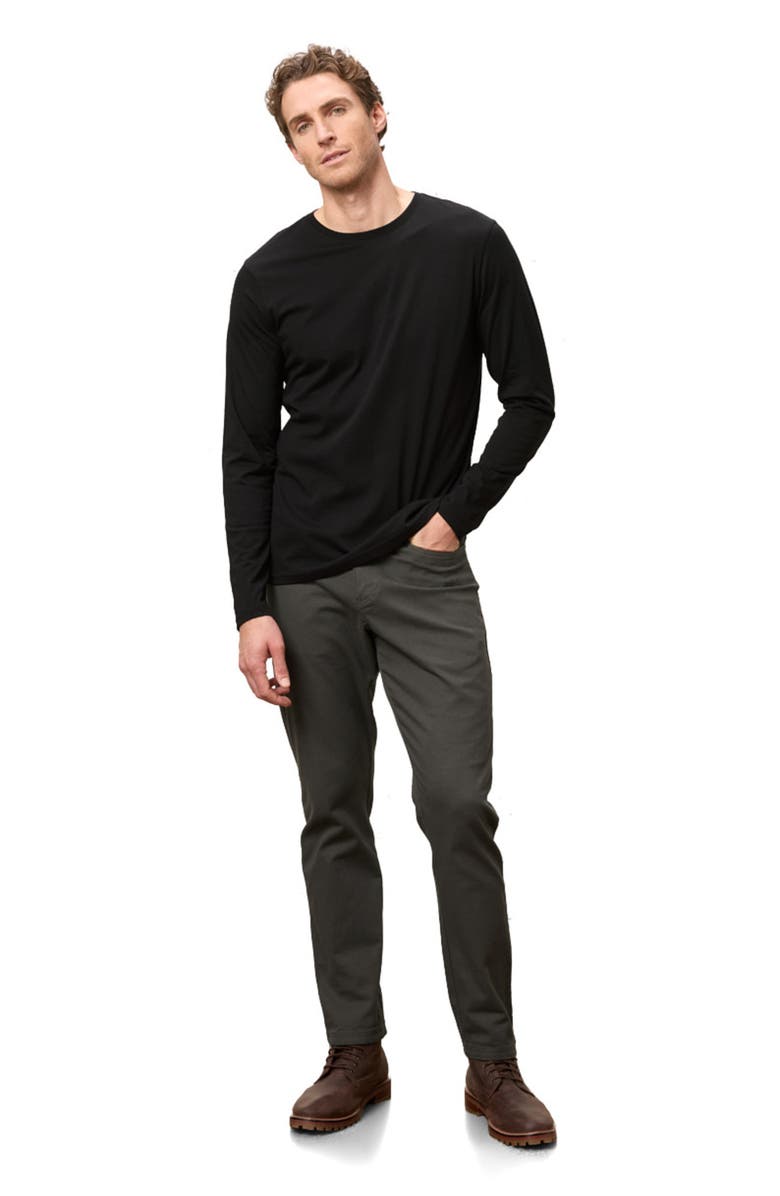 Pact Organic Cotton Men's Softspun Essential Crewneck Long Sleeve Tee, Main, color, Black