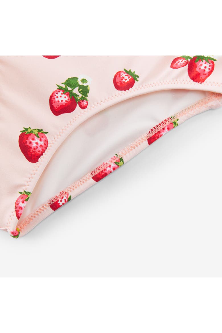 Ruffle Square Neck Swimsuit, Alternate, color, Strawberry