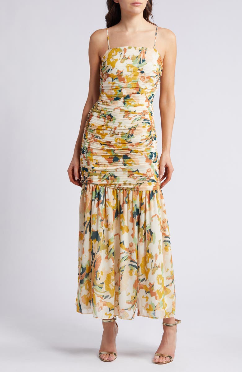 Chelsea28 Removable Strap Ruched Dress, Main, color, 