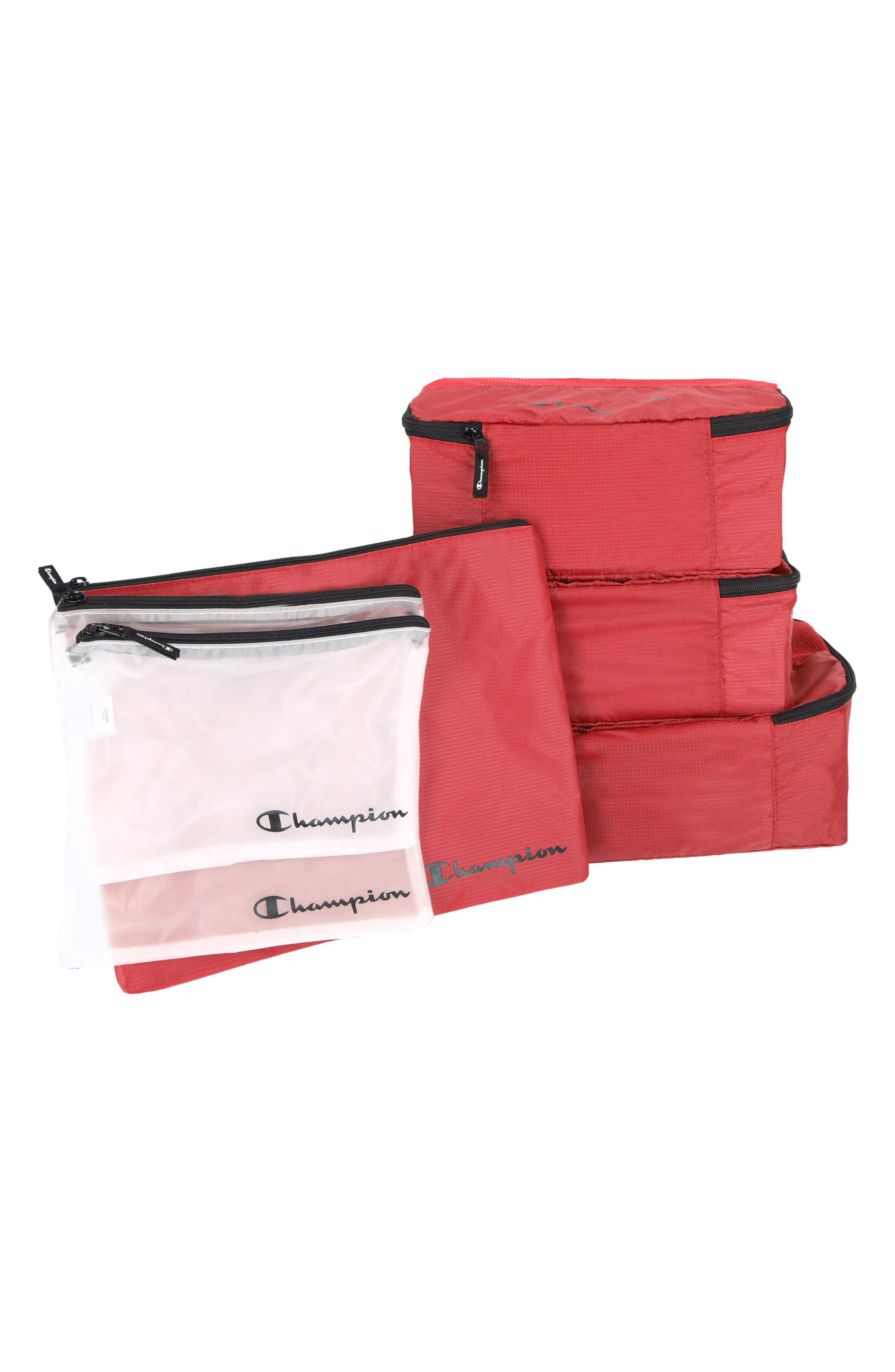 Champion 6-Piece Packing Cube Set, Alternate, color, Tawny Port