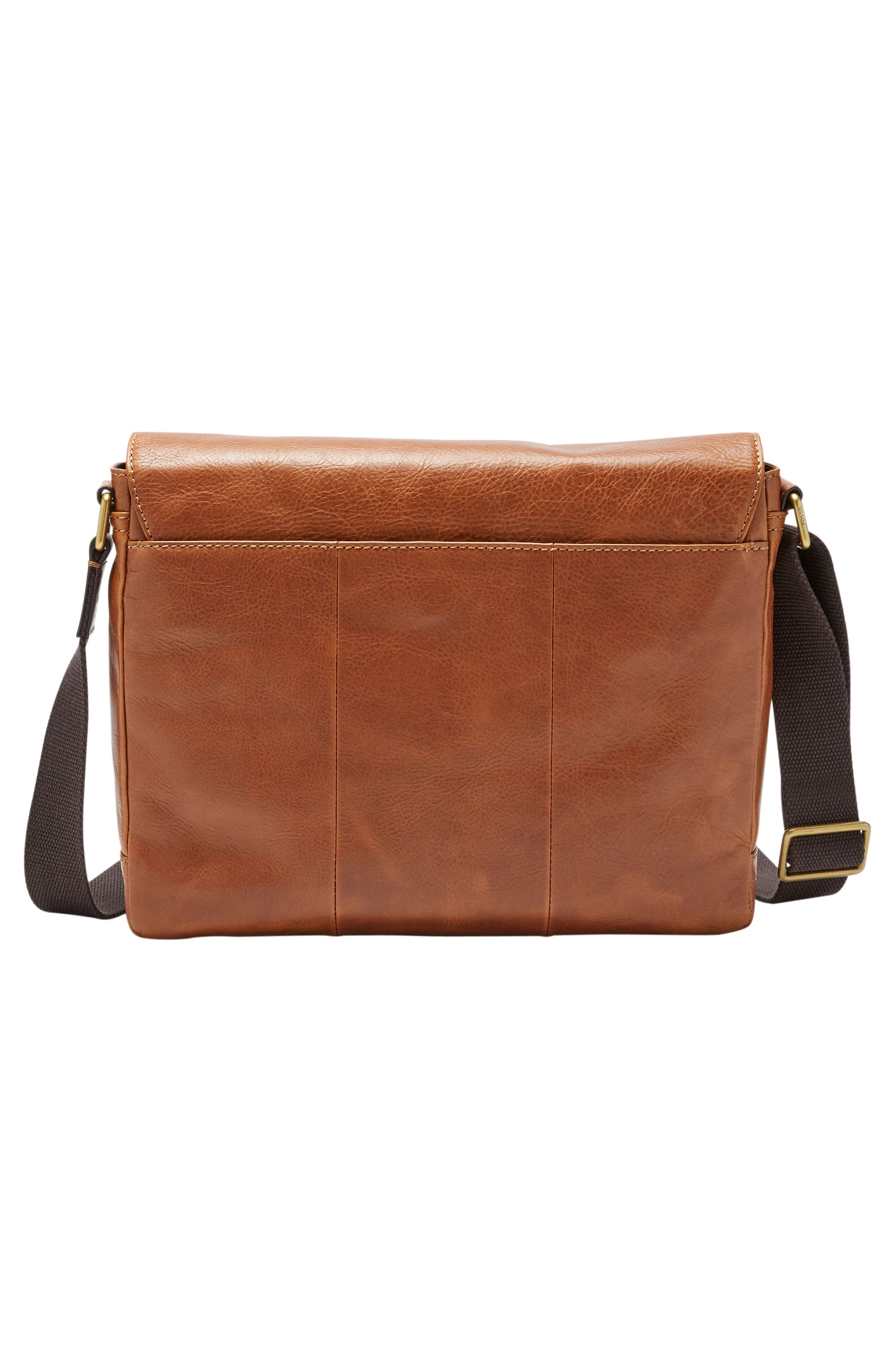 Fossil Defender Leather Messenger Bag, Alternate, color, 