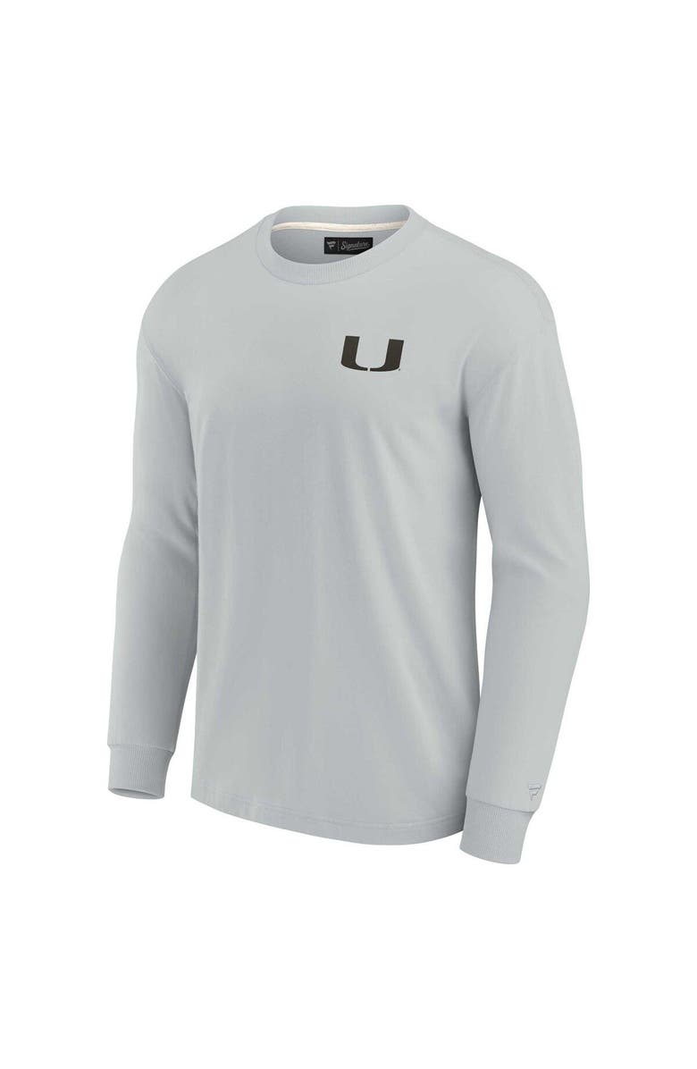 Fanatics Signature Unisex Fanatics Signature Gray Miami Hurricanes Elements Super Soft Long Sleeve T-Shirt, Alternate, color, Gray