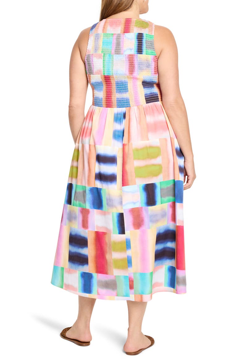 Anna Portofino Print Midi Sundress, Alternate, color, PINK MULTI