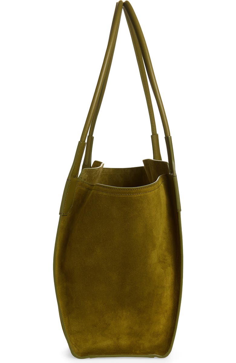 Victoria Beckham Small Victoria Suede Tote, Alternate, color, Cactus Green