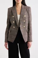 Tahari ASL Plaid Double Breasted Blazer