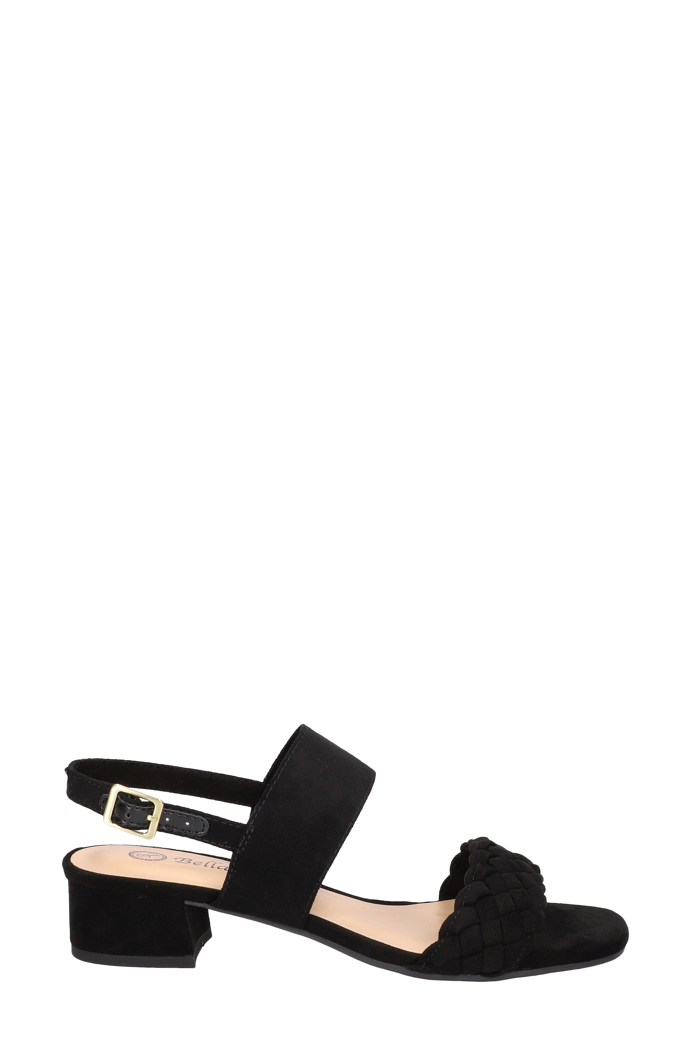 Bella Vita Ellison Slingback Sandal, Alternate, color, Black Faux Suede