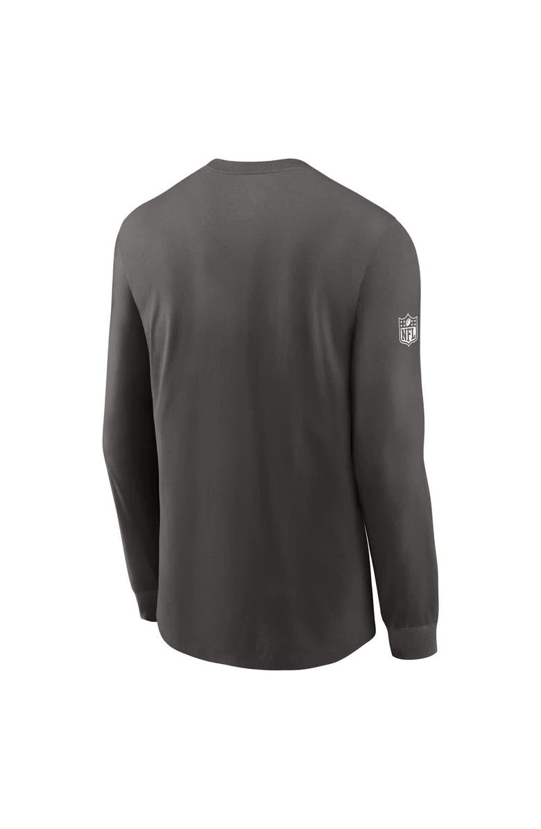 Nike Men's Nike Pewter Tampa Bay Buccaneers Sideline Performance Long Sleeve T-Shirt, Alternate, color, 