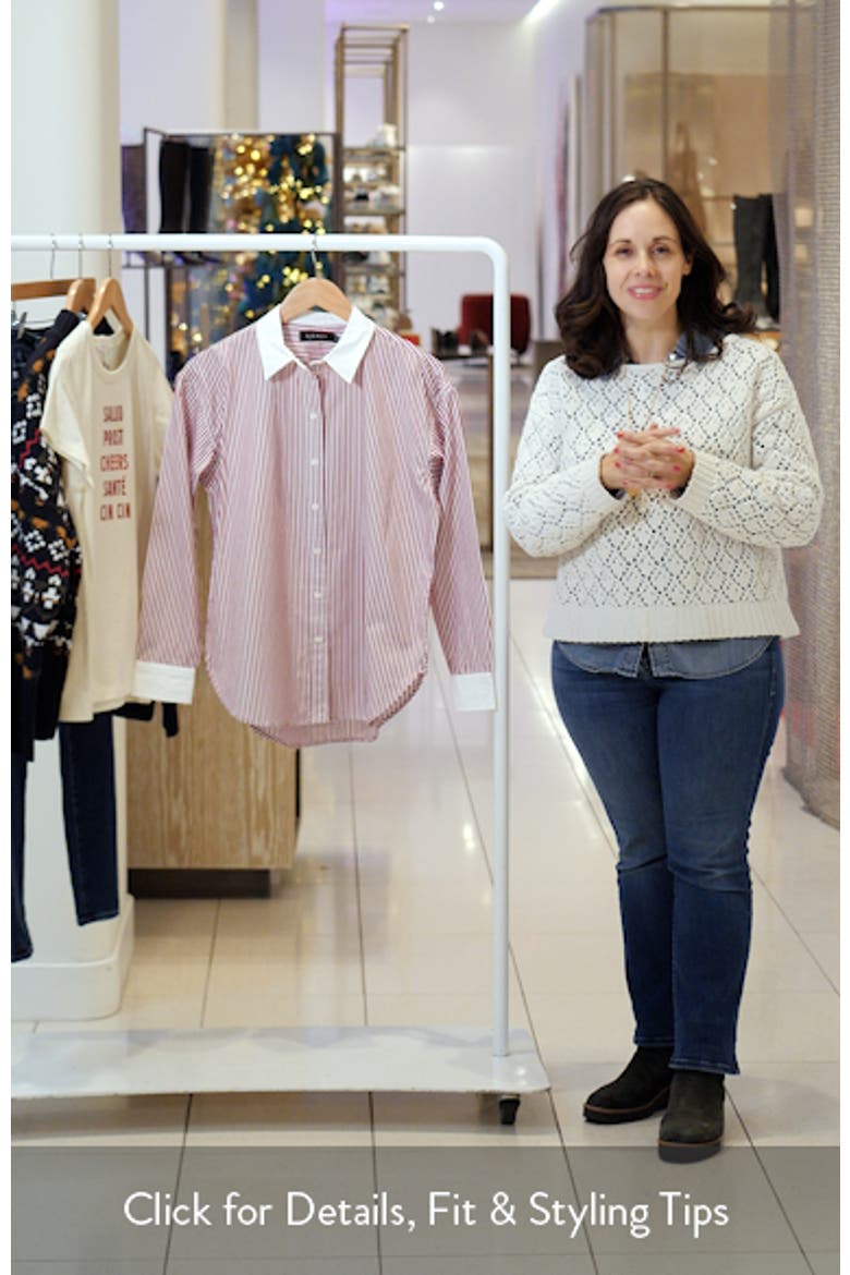Stripe Cotton Broadcloth Button-Up Shirt video