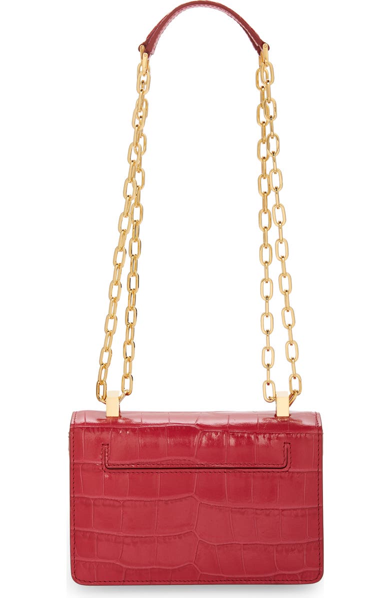 TOM FORD Small Maxi Croc Embossed Leather Shoulder Bag, Alternate, color,