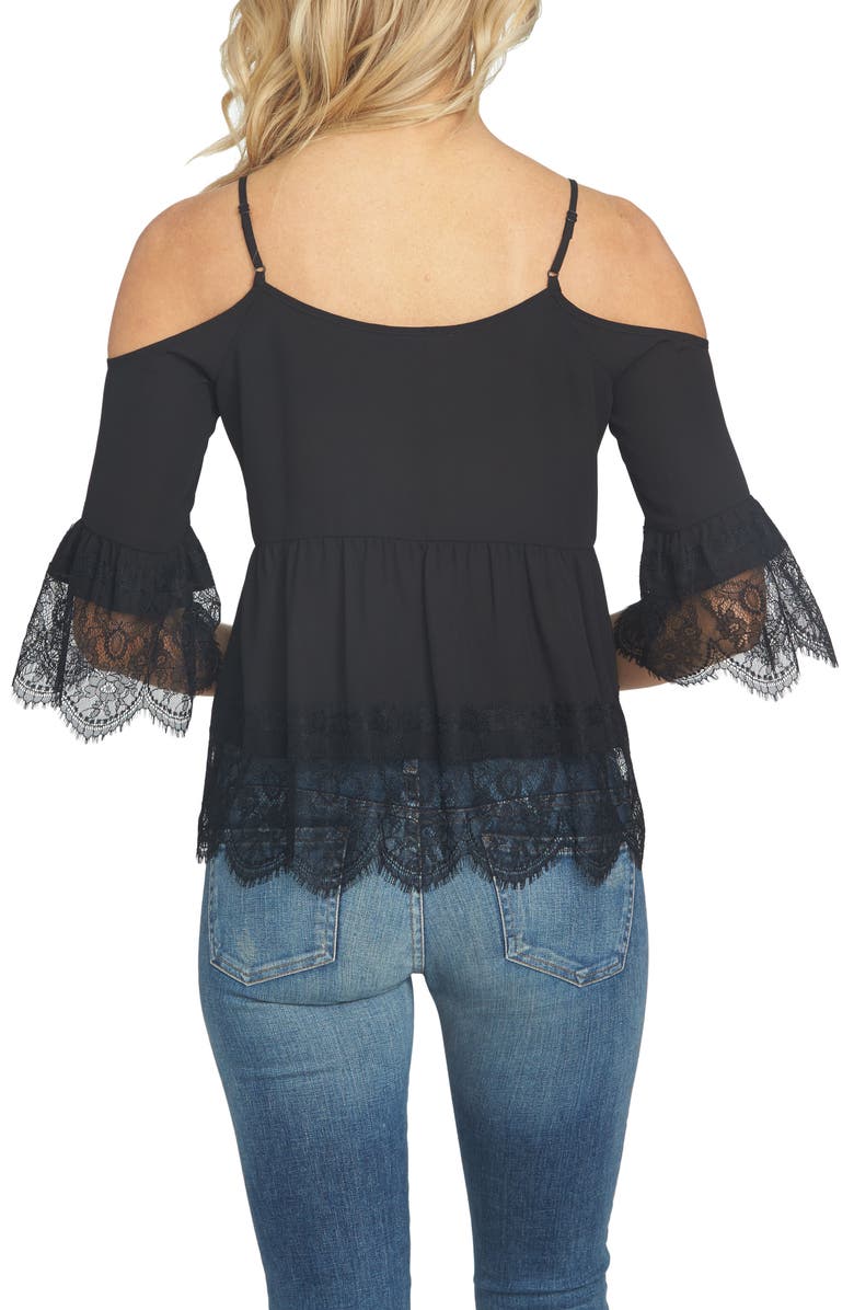1.STATE Cold Shoulder Lace Blouse, Alternate, color, 