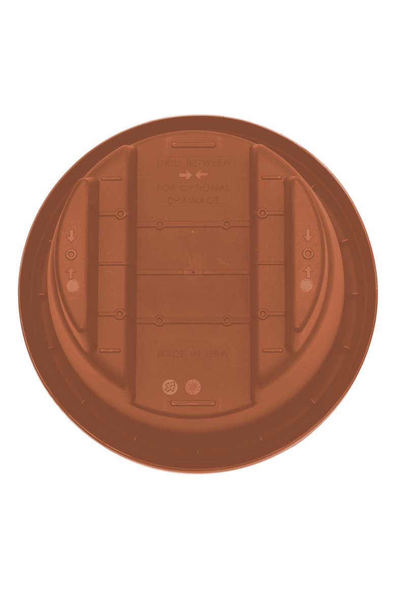 12" Modica Deck Rail Round Planter, Terra Cotta, Alternate, color, Brown