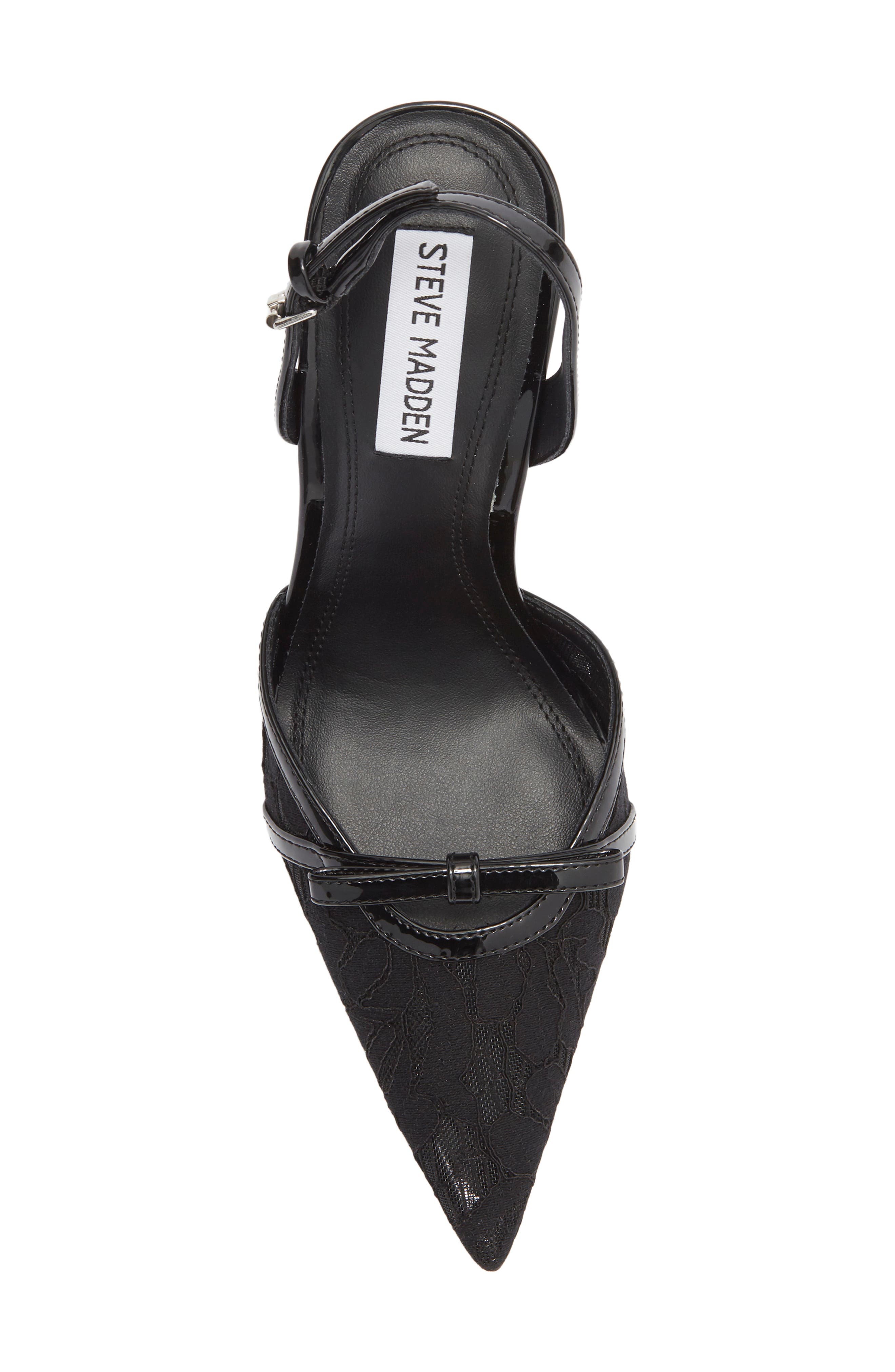 Steve Madden Sereena Lace Slingback Pump, Alternate, color, Black