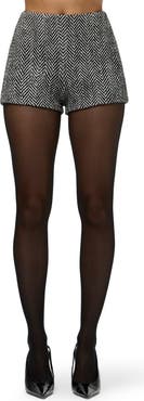 Naked Wardrobe Herringbone High Waist Hot Pants