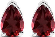 Haus of Brilliance 14K Gold 6x4MM Pear Shaped Gemstone Solitaire Stud Earrings