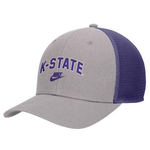 Men's Nike Pewter Kansas State Wildcats Vintage Arch Rise Performance Trucker Adjustable Hat