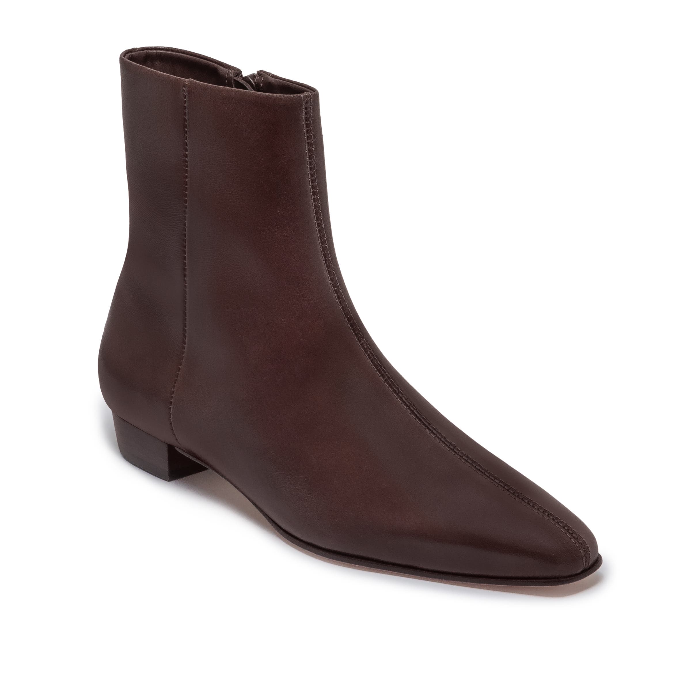 Rema Ankle Bootie, Alternate, color, DARK CHOCOLATE
