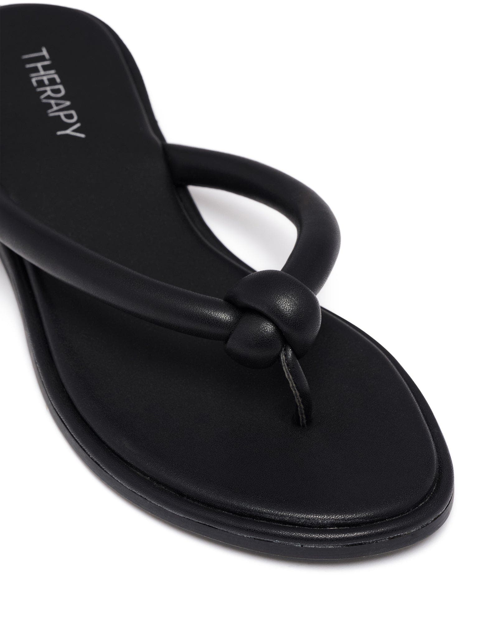 Tyana Open Round Toe Sandal, Alternate, color, Black Pu