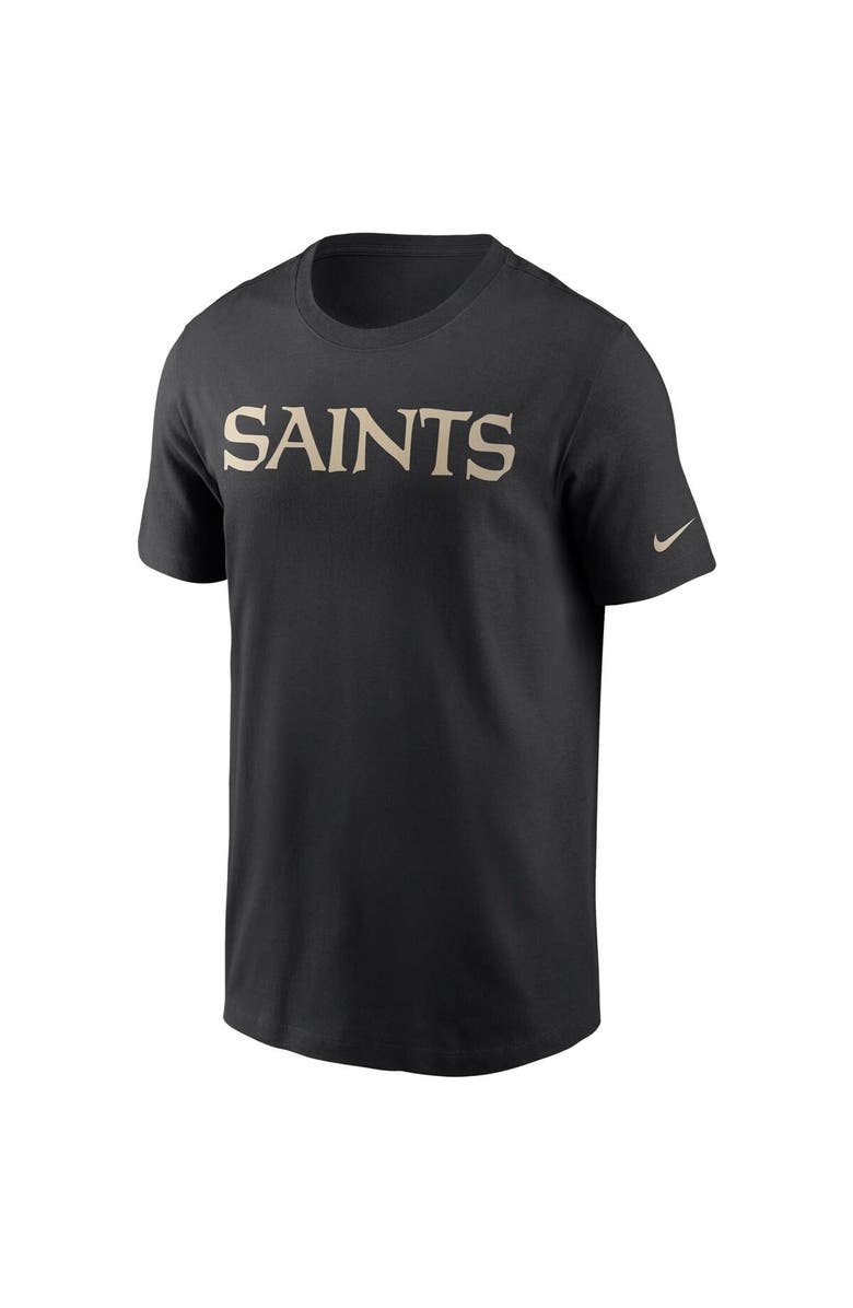 Nike Men's Nike Black New Orleans Saints Team Wordmark T-Shirt, Alternate, color, Black