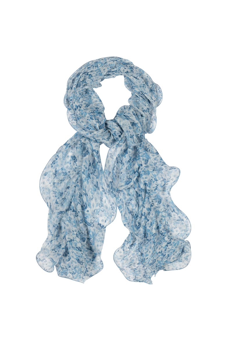 Floral Double Ruffle, Main, color, Blue Note