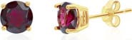 Donatello Gian Sterling Silver Created Garnet Stud Earrings