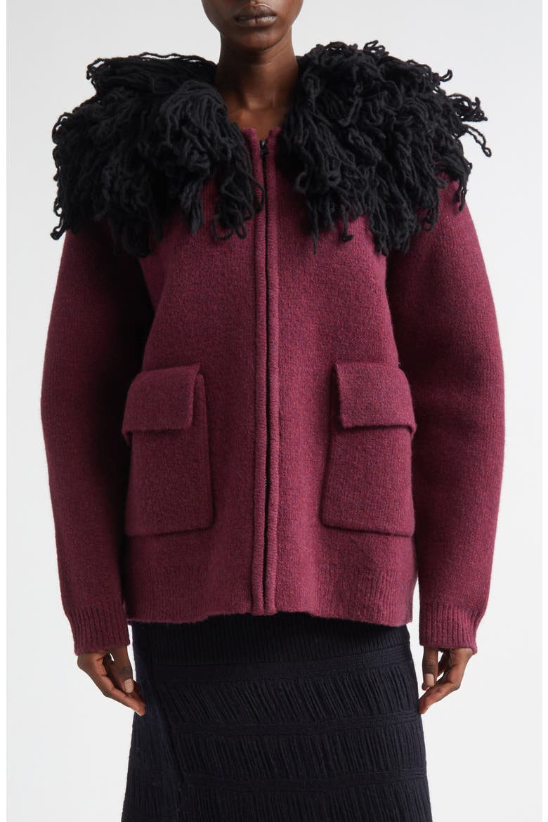 Wool Blend Cardigan, Main, color, BAROLO
