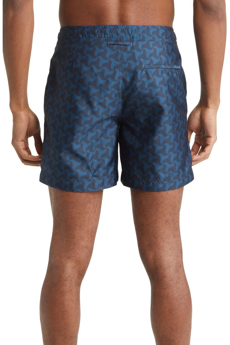 Elvio Print Hybrid Swim Trunks, Alternate, color, NAVY