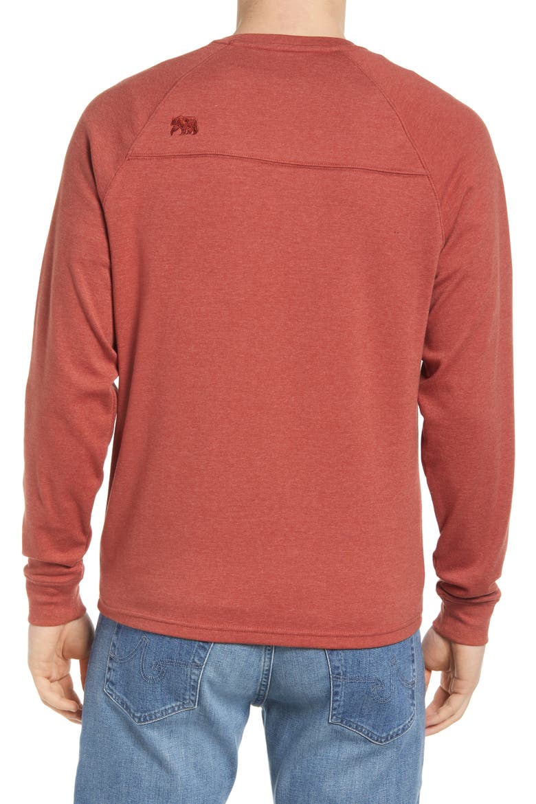 Puremeso Raglan Henley, Alternate, color, RUST