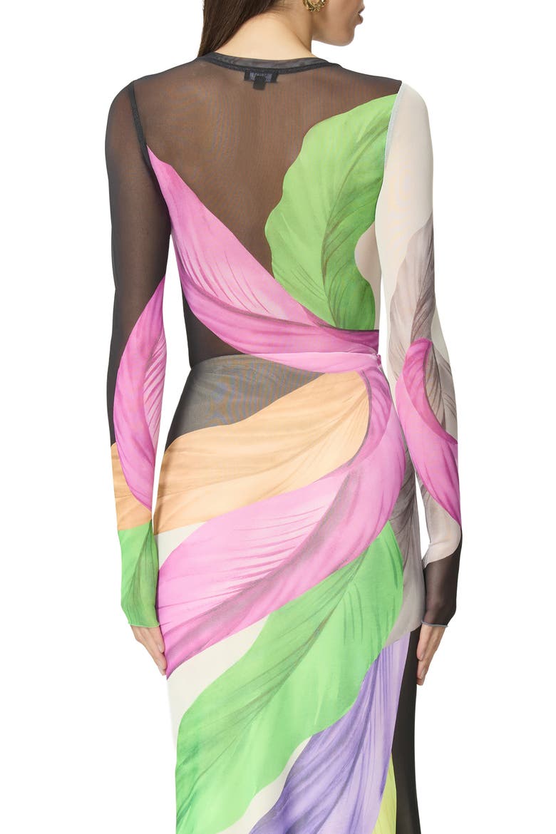 Kaylee Print Mesh Top, Alternate, color, SUMMER FEATHERS