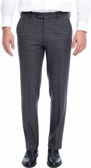 VELLAPAIS Tirfon Plaid Straight Leg Pants