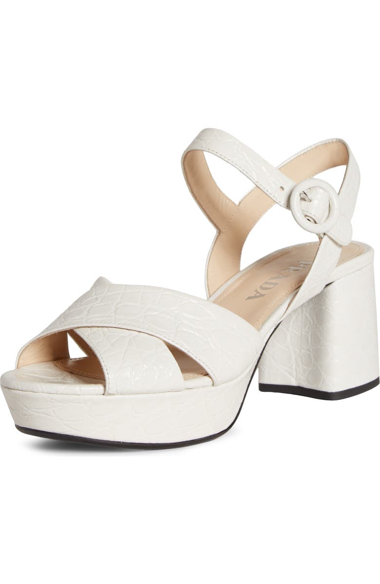 Prada Quarter Strap Platform Sandal, Main, color,