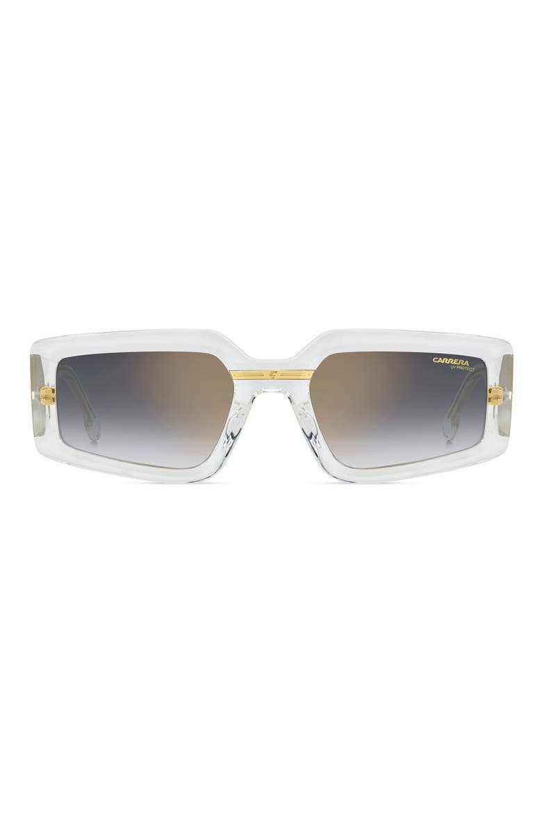 Victory 55mm Square Geometric Sunglasses, Alternate, color, CRYSTAL GOLD/ GREY SF GD SP