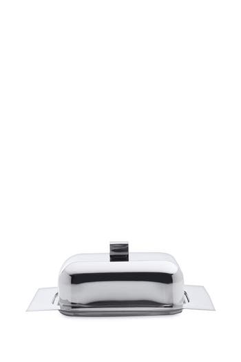 Berghoff Stainless Steel Silver Butter Dish In White