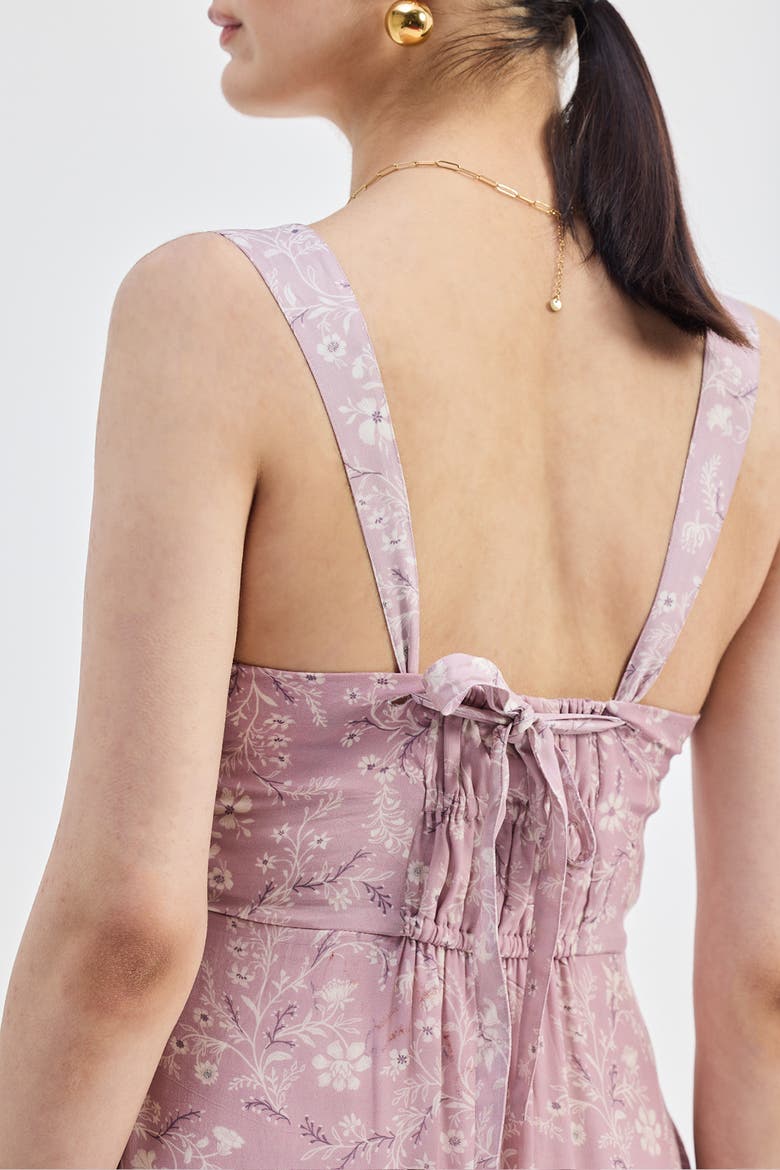 Perfect Floral Maxi with Tapered Straps in Pink, Alternate, color, Blossom Blush