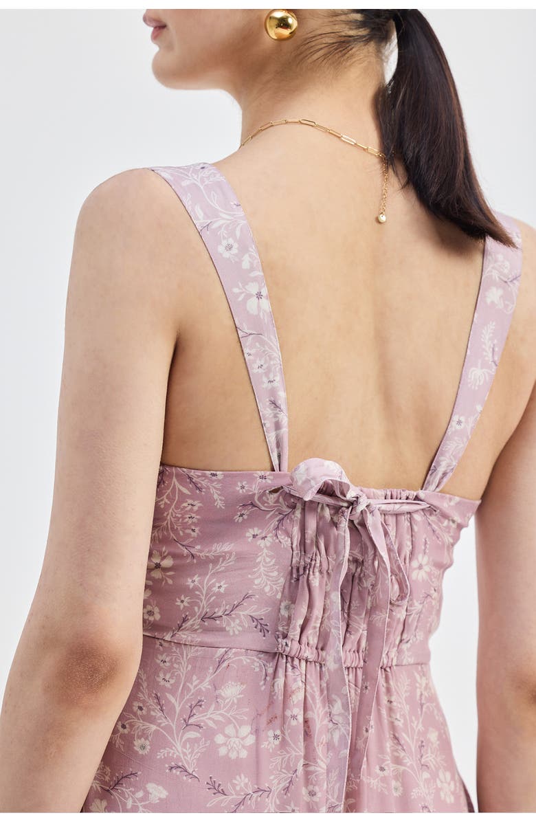 Reistor Perfect Floral Maxi with Tapered Straps in Pink, Alternate, color, Blossom Blush