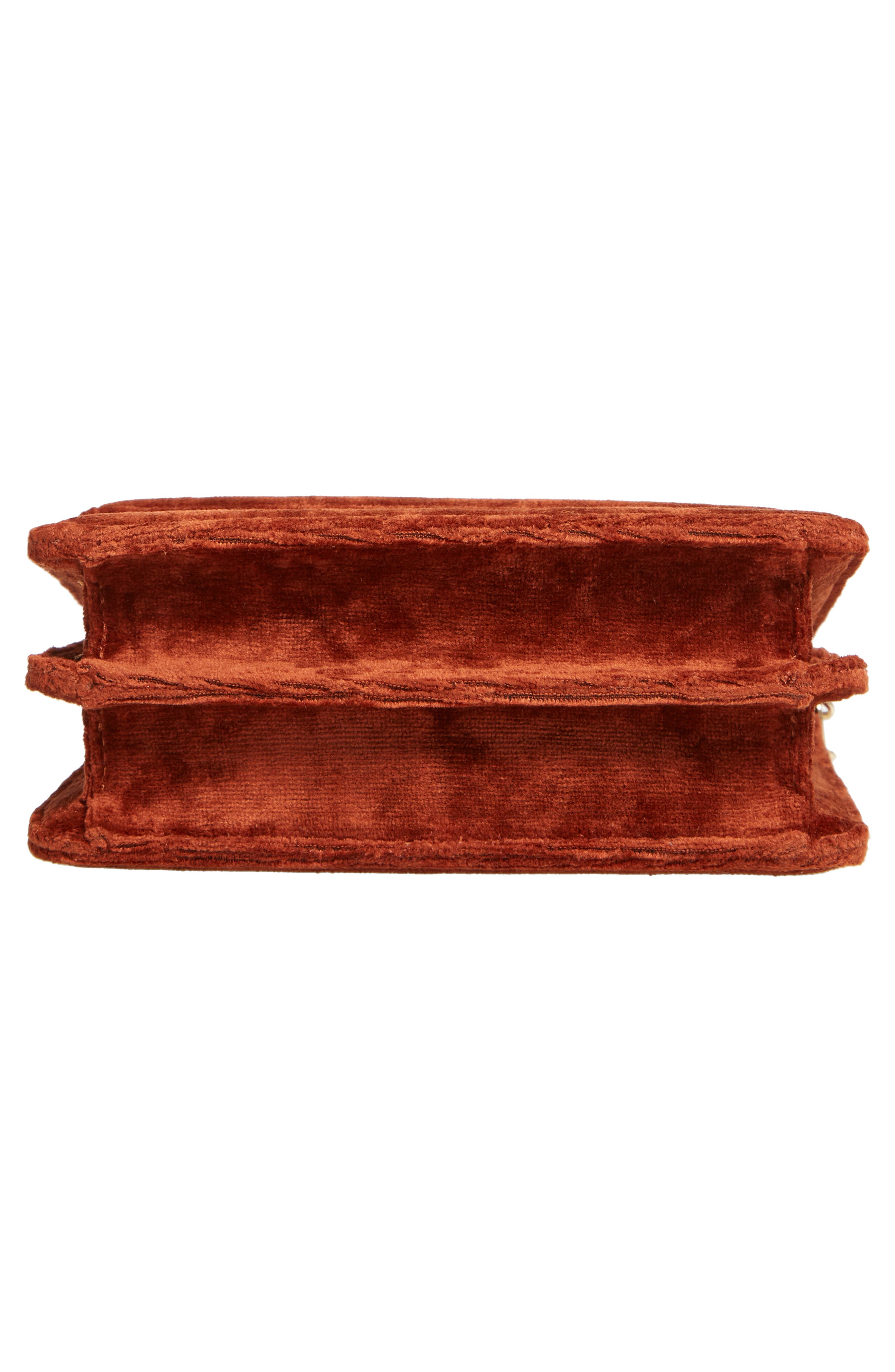 M2MALLETIER Mini La Collectionneuse Velvet Crossbody Bag, Alternate, color, 