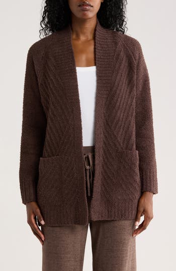 Barefoot Dreams ® Cozychic™ Directional Ribbed Cardigan In Brown