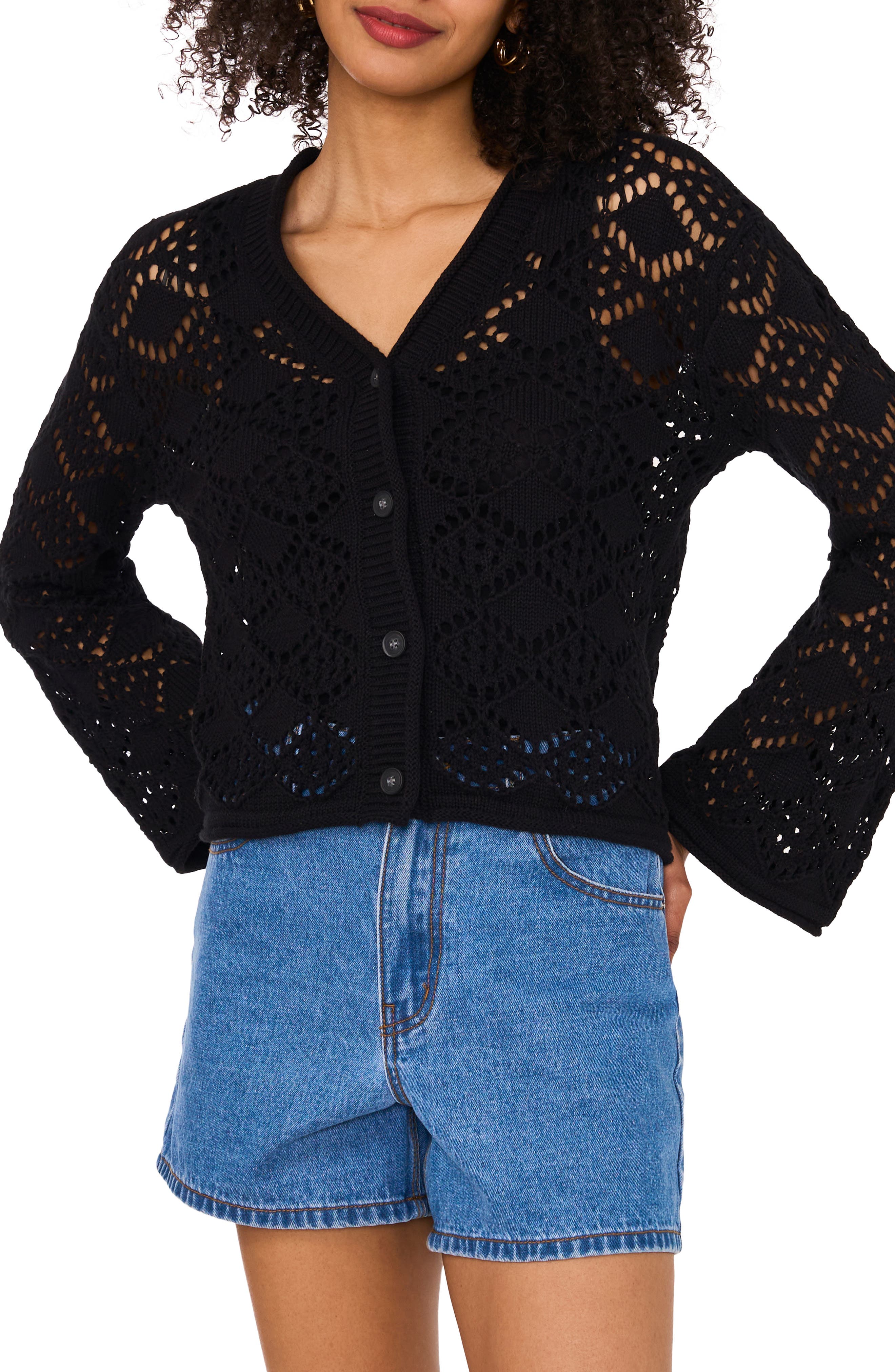 Open Stitch Cotton Cardigan