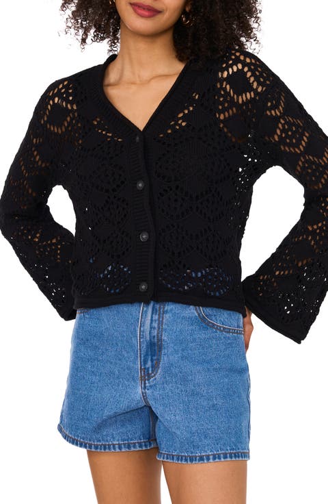 Open Stitch Cotton Cardigan