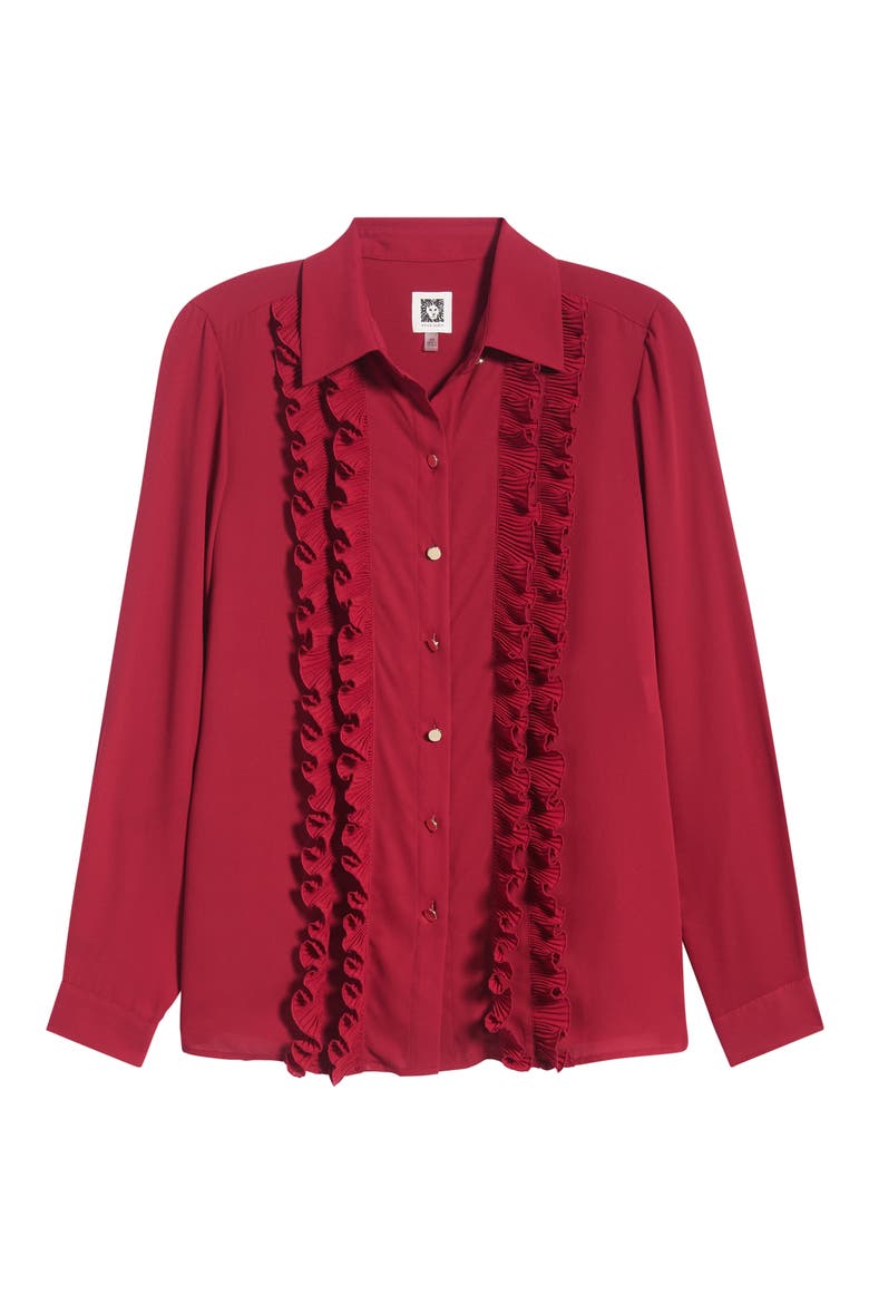 Ruffle Shirt, Alternate, color, TITIAN RED