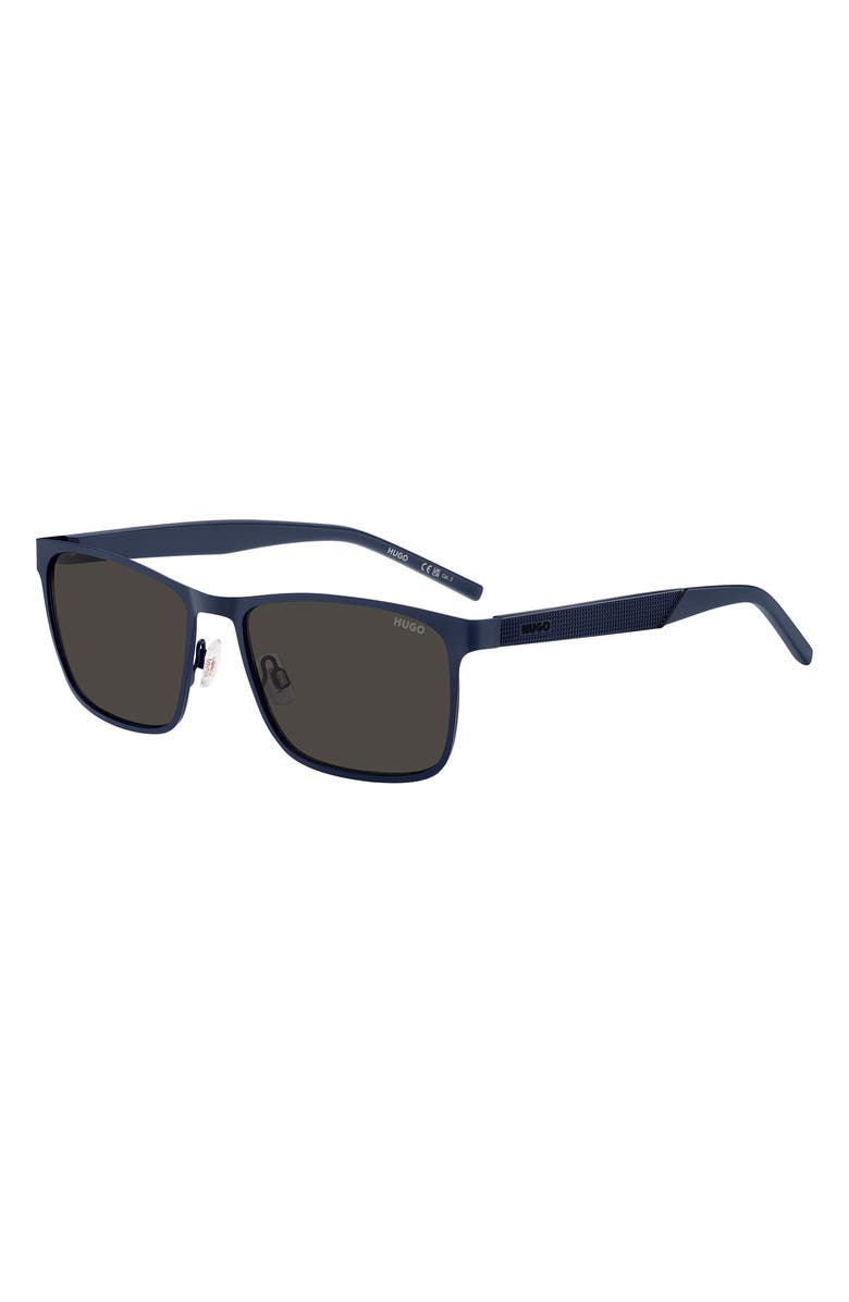 BOSS 57mm Square Sunglasses, Alternate, color, Matte Blue