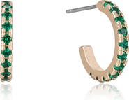 Ettika Small Cubic Zirconia Hoop Earrings