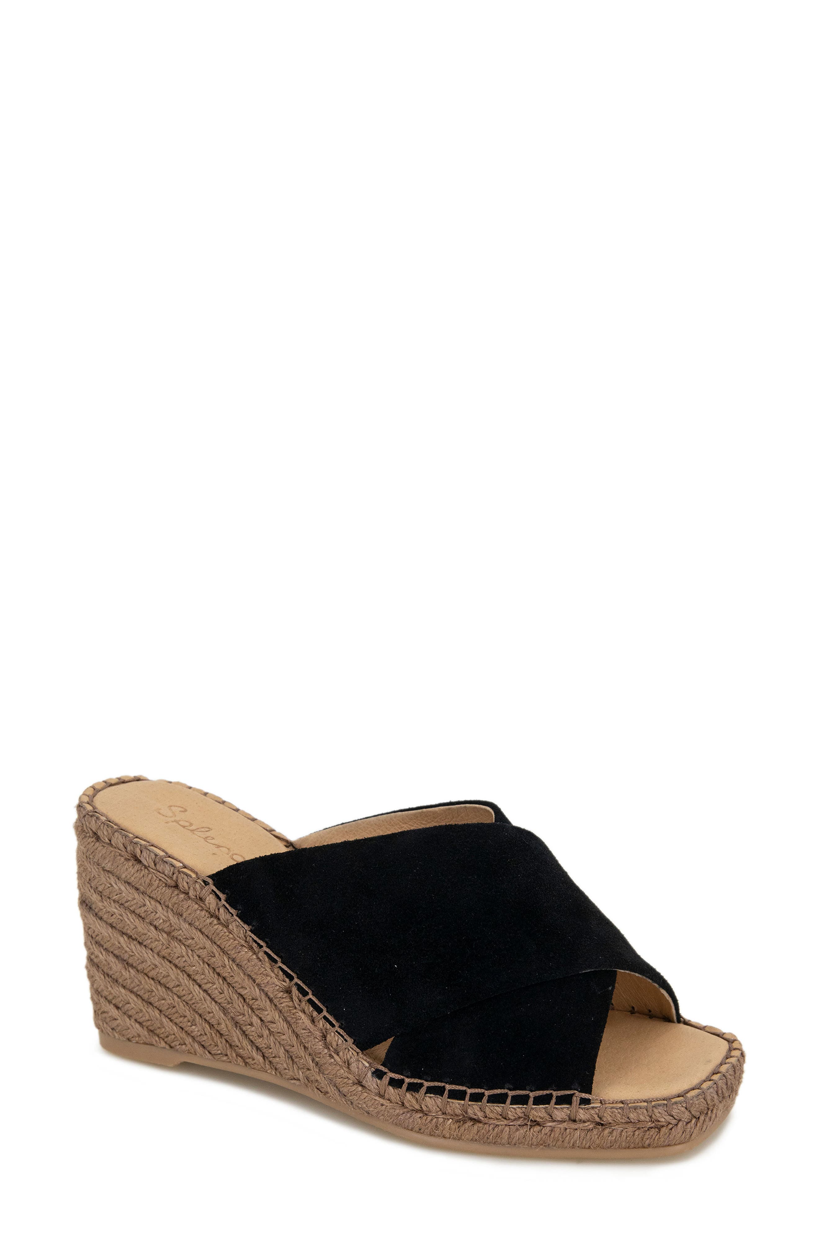 Splendid Britt Espadrille Platform Wedge Slide Sandal, Main, color, 