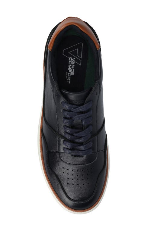 Vance Co. Vance Mens Hustle Perforated Low Top Court Sneaker In Blue
