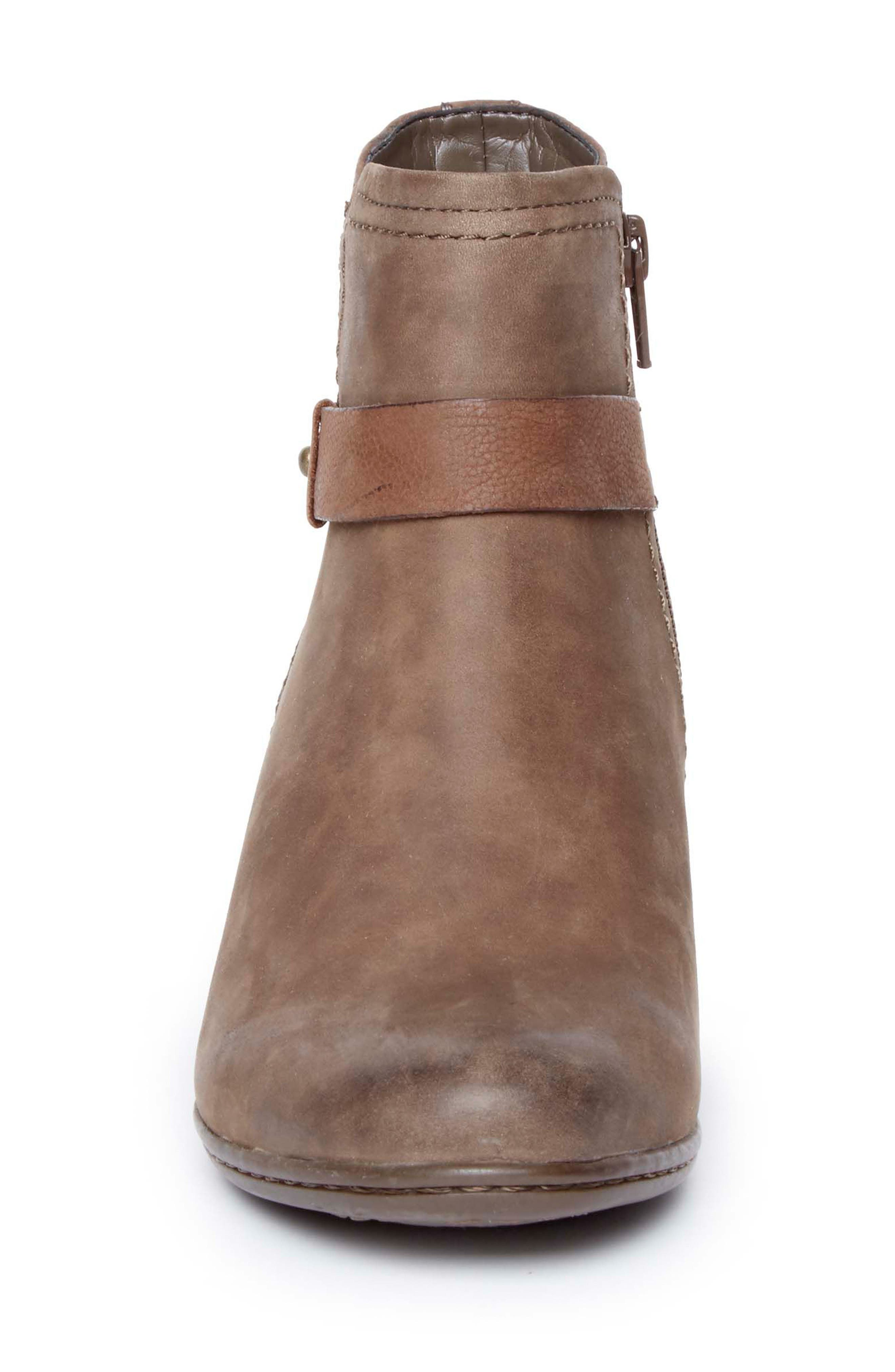 Rashel Buckle Bootie, Alternate, color, STONE NUBUCK